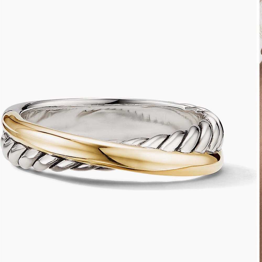 David Yurman Crossover Two-Row Ring - 1/8” (inch) band- Size 5/5.25